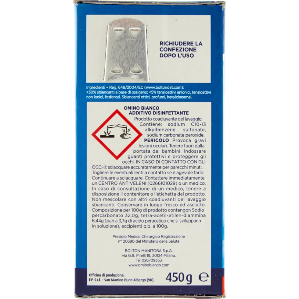Omino Bianco Additivo Disinfettante Deo+ 450 g