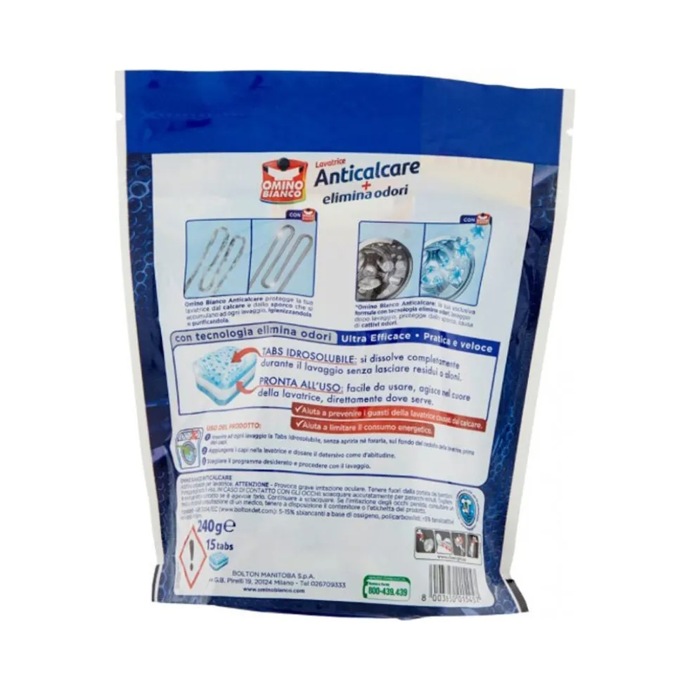 Omino Bianco Anticalcare Lavatrice 15 Tabs