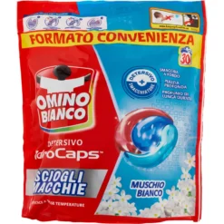 Omino Bianco Detersivo IdroCaps Scioglimacchie Doypack 30 Caps