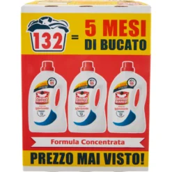 Omino Bianco Detersivo Lavatrice Igienizzante Liquido 44 Lavaggi 3 Pezzi