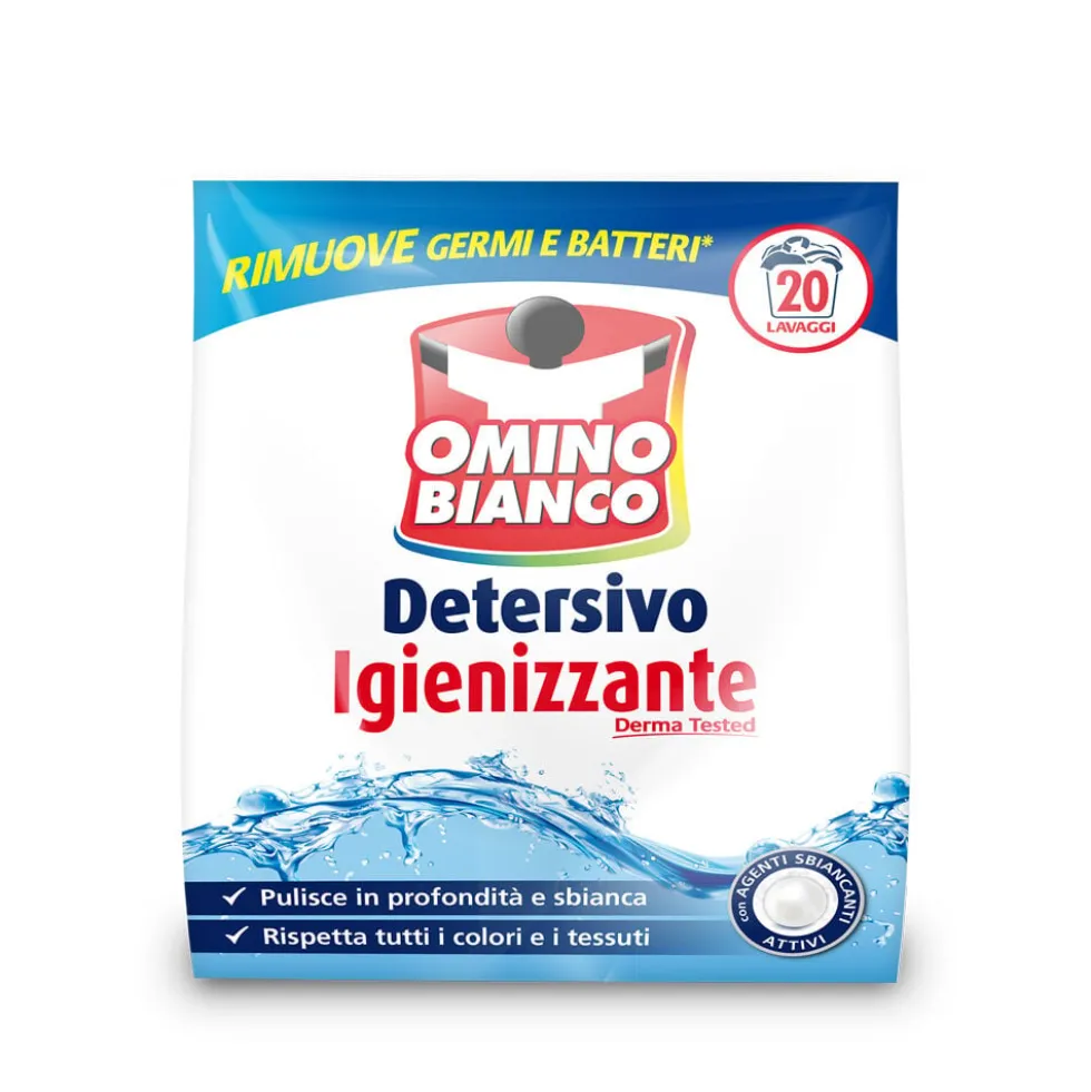 Omino Bianco Igienizzante Detersivo Lavatrice in Polvere 20 Misurini