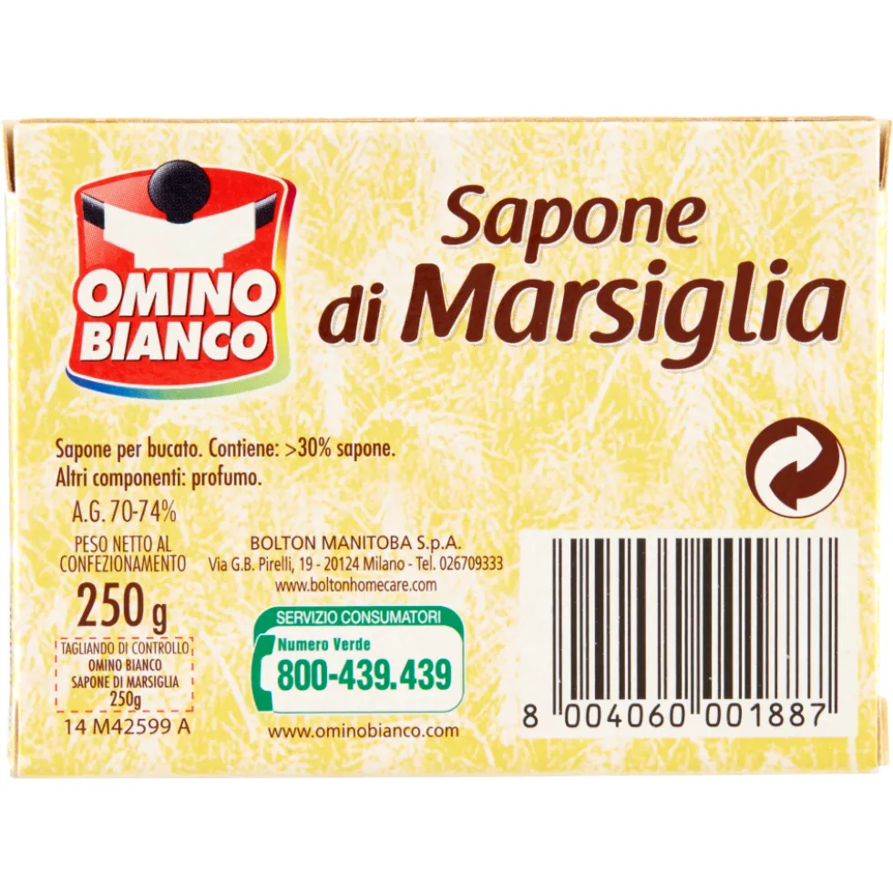 Omino Bianco Sapone di Marsiglia 250 g