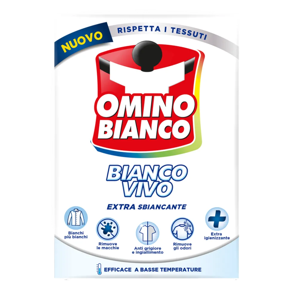 Omino Bianco Sbiancante in Polvere Bianco Vivo 500g