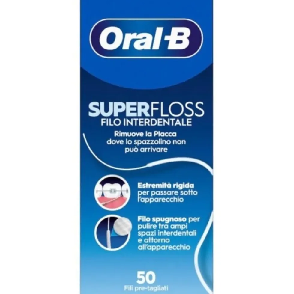 Oral-B Filo Interdentale Super Floss 50 Fili Pre-Tagliati