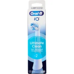 Oral-B iO Testine Ricambio Ultimate Clean Bianche Spazzolino Elettrico Denti Ricaricabile 2 Pezzi