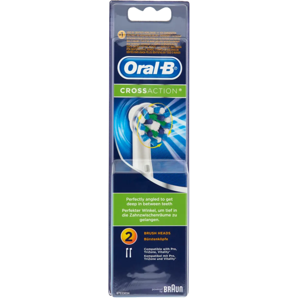 Oral-B Ricarica Elettrico Crossaction 2 Pezzi