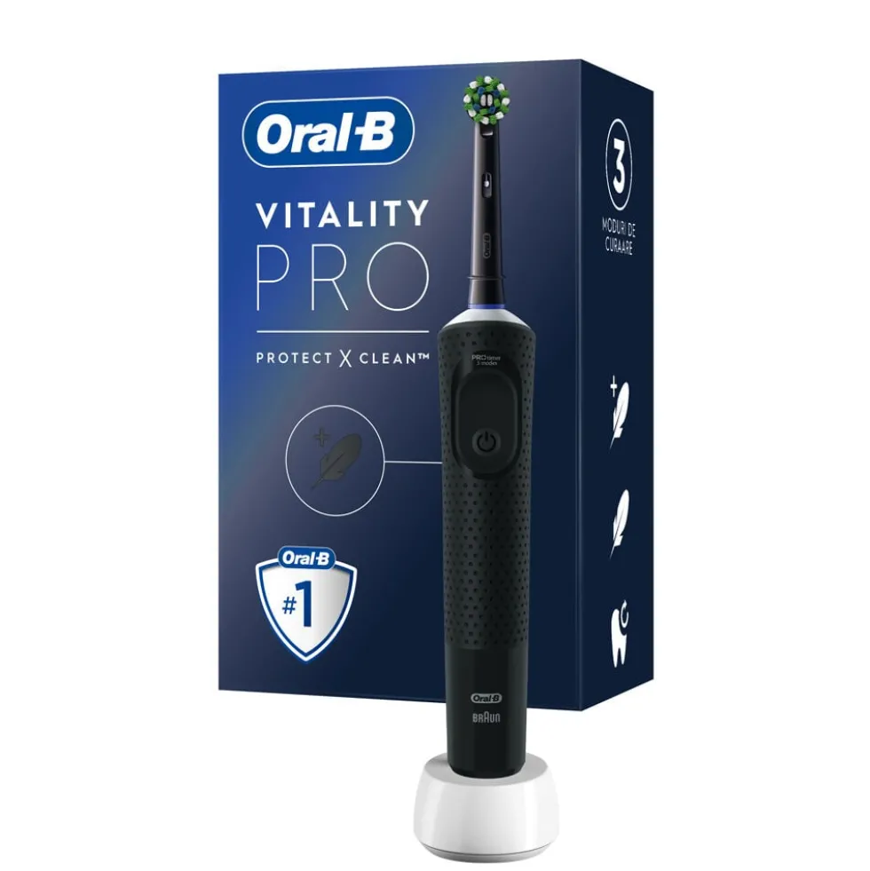 Oral-B Spazzolino Elettrico Ricaricabile Vitality Pro Nero