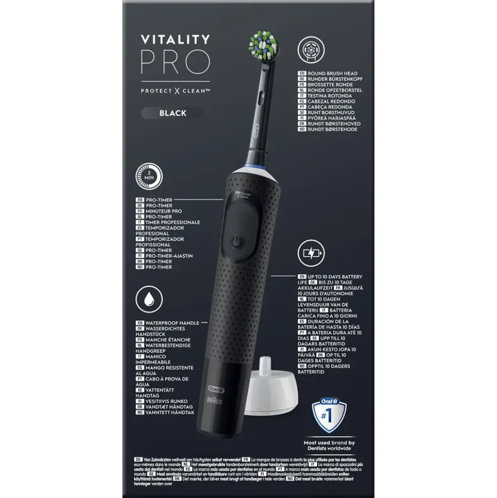 Oral-B Spazzolino Elettrico Ricaricabile Vitality Pro Nero