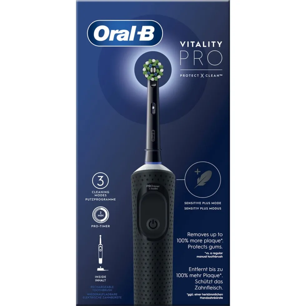 Oral-B Spazzolino Elettrico Ricaricabile Vitality Pro Nero
