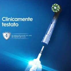 Oral-B Testine di Ricambio Nere Oral-B Cross Action Confezione da 4 Pezzi