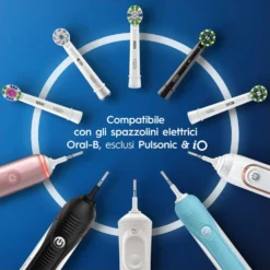 Oral-B Testine di Ricambio Nere Oral-B Cross Action Confezione da 4 Pezzi