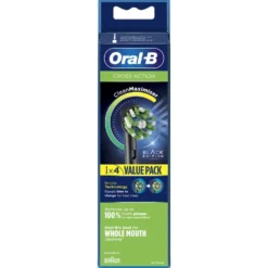 Oral-B Testine di Ricambio Nere Oral-B Cross Action Confezione da 4 Pezzi