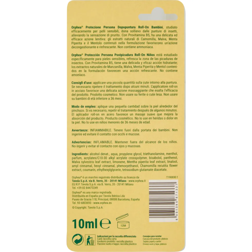 Orphea Dopopuntura Roll-On Bambini 10 ml
