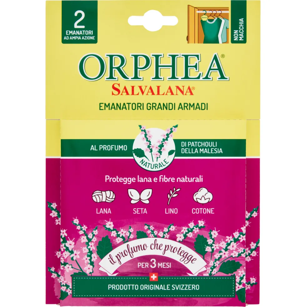 Orphea Salvalana Emanatori Grandi Armadi al Profumo di Patchouli della Malesia 2 Pezzi