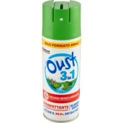 Oust 3 in 1 Spray Disinfettante per Superfici e Tessuti d'Arredo, 400ml