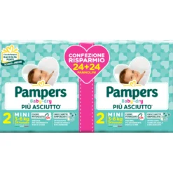 Pampers Baby Dry Duo Taglia 2 Mini 48 Pannolini