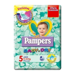 Pampers Baby Dry 5 Junior 11-25 kg 17 Pannolini