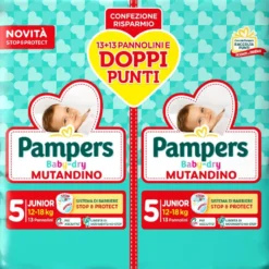 Pampers Baby Dry Mutandino Taglia 5 Junior Duopack 28 Pannolini