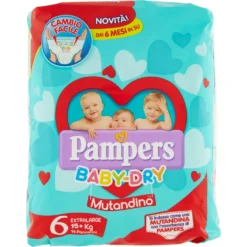 Pampers Baby Dry Mutandino Taglia 6 Extralarge 14 Pannolini