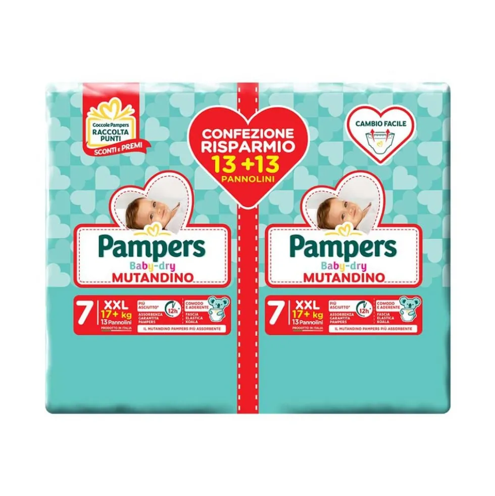 Pampers Baby Dry Mutandino XXL Duopack 26 Pannolini