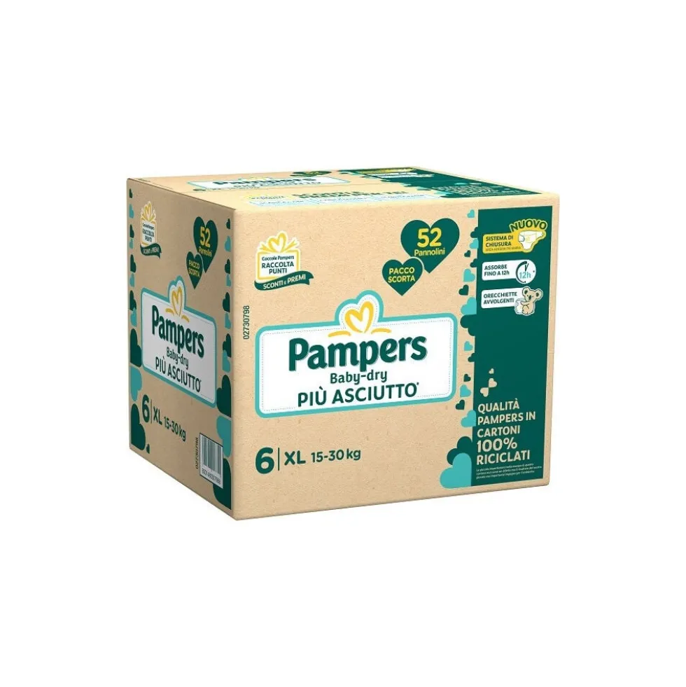 Pampers Baby-Dry XL 52 Pannolini Super Pack