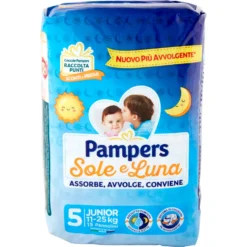 Pampers Pannolini Sole e Luna Junior 15 Pezzi