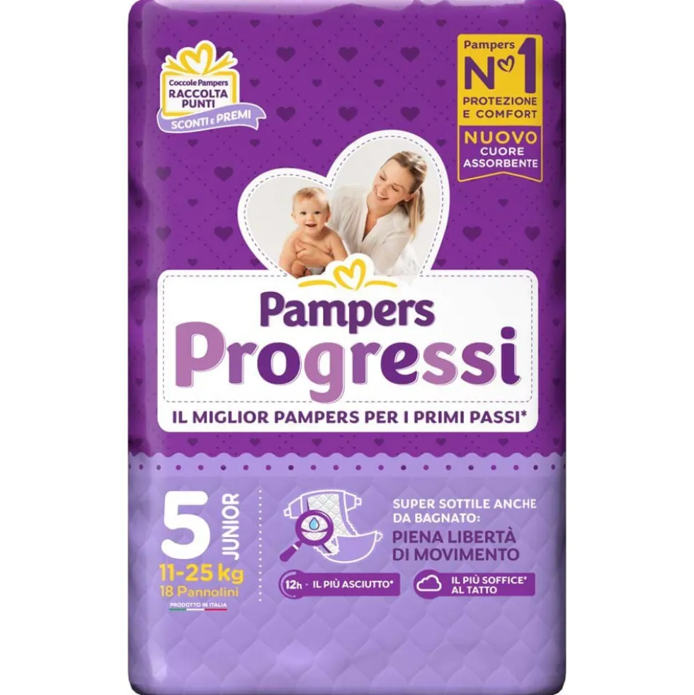 Pampers Progressi Junior (11-25 Kg) 18 Pannolini