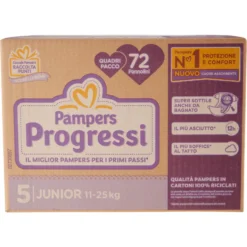 Pampers Progressi Junior Quadripacco 72 Pannolini