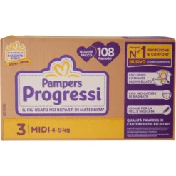 Pampers Progressi Midi Quadripacco 108 Pannolini