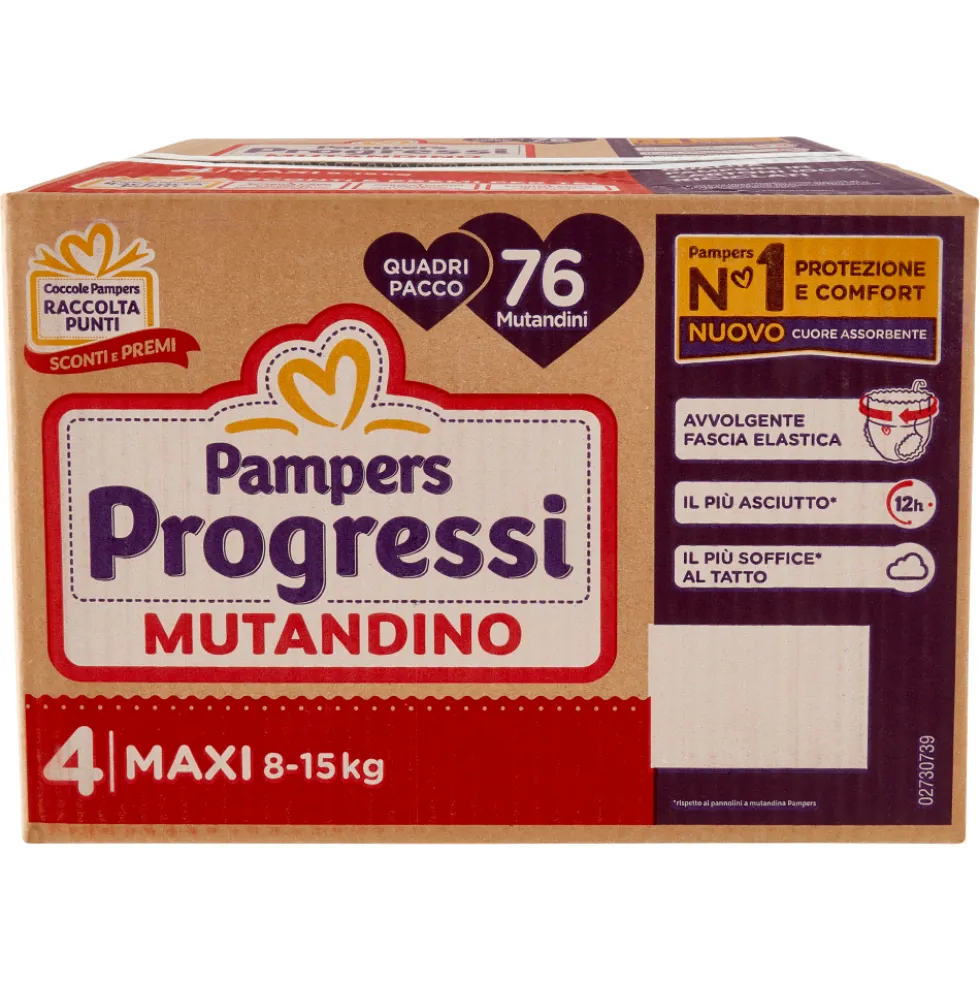Pampers Progressi Mutandino Junior Quadripacco 76 Pannolini
