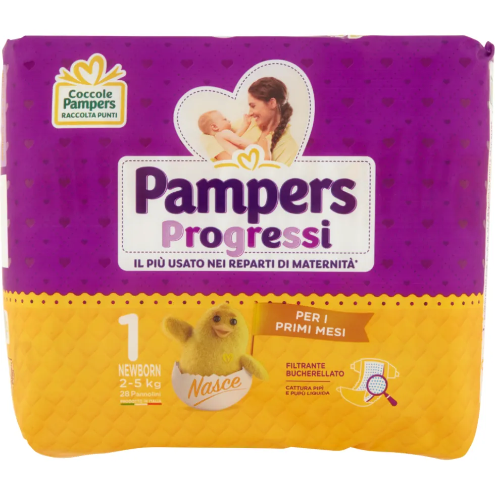 Pampers Progressi 1 Newborn (2-5Kg) 28 Pannolini