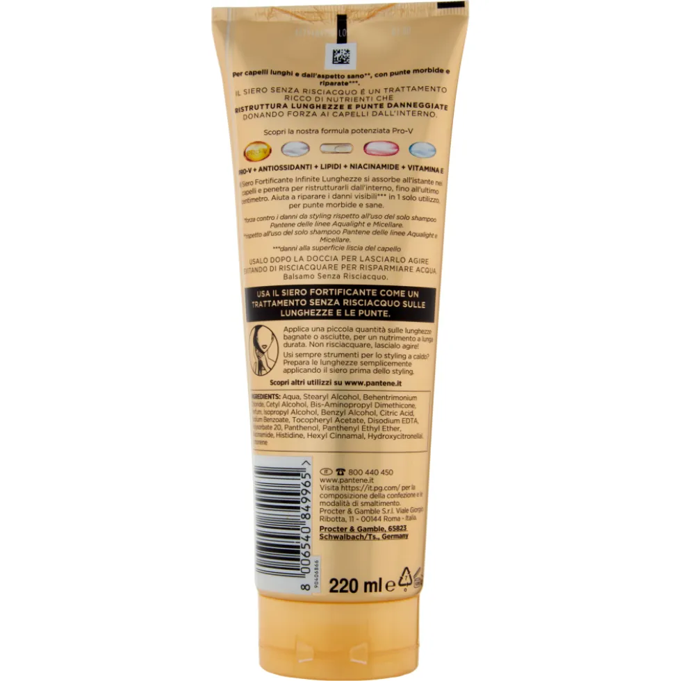 Pantene Pro-V Infinite Lunghezze Siero Fortificante 220 ml