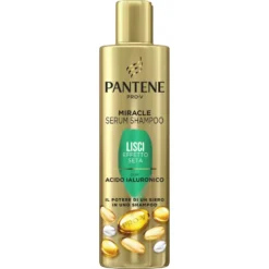 Pantene Pro-V Miracle Serum Shampoo, Lisci Effetto Seta, Ideale per Capelli Secchi, Opachi o Tendenti al Crespo, con Acido Ialuronico 250 ml