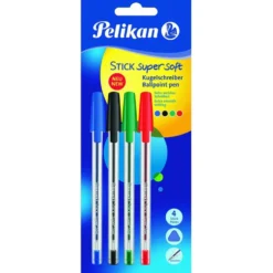 Pelikan Penna a Sfera Stick Supersoft 4 Pezzi