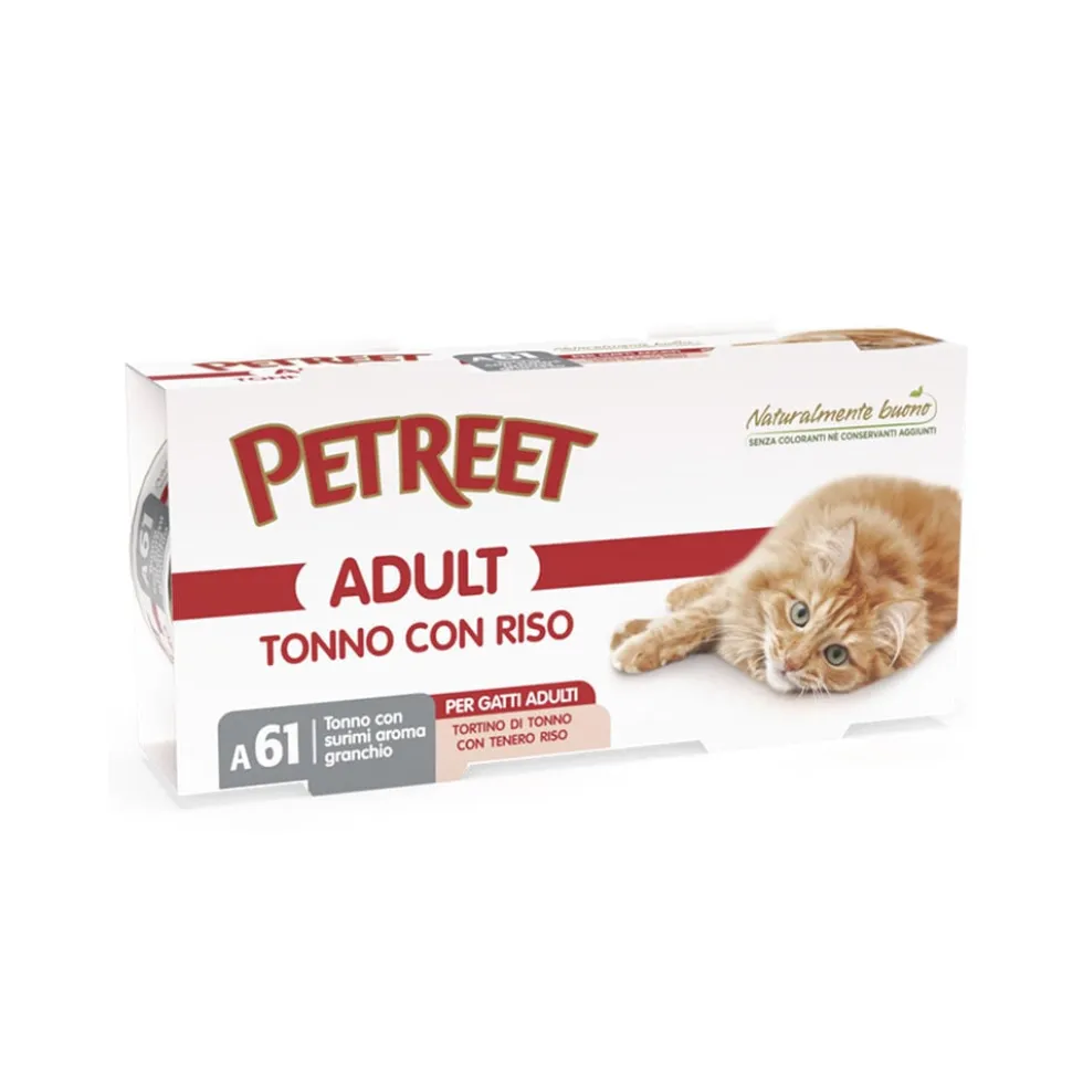Petreet Tortino Tonno con Riso con Surimi aroma di Granchio 2x170 g