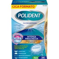 Polident Intensa Freschezza Pulitore Quotidiano per Protesi Dentali 108 Compresse