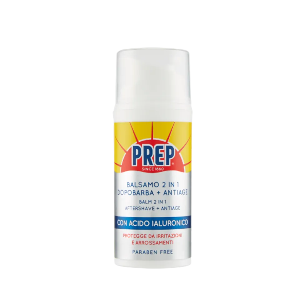Prep Balsamo 2 in 1 Dopobarba + Antiage con Acido Ialuronico 80 ml