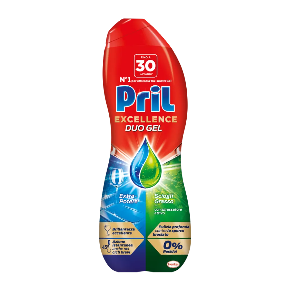 Pril Excellence Duo Gel Sciogli Grasso 30 Lavaggi