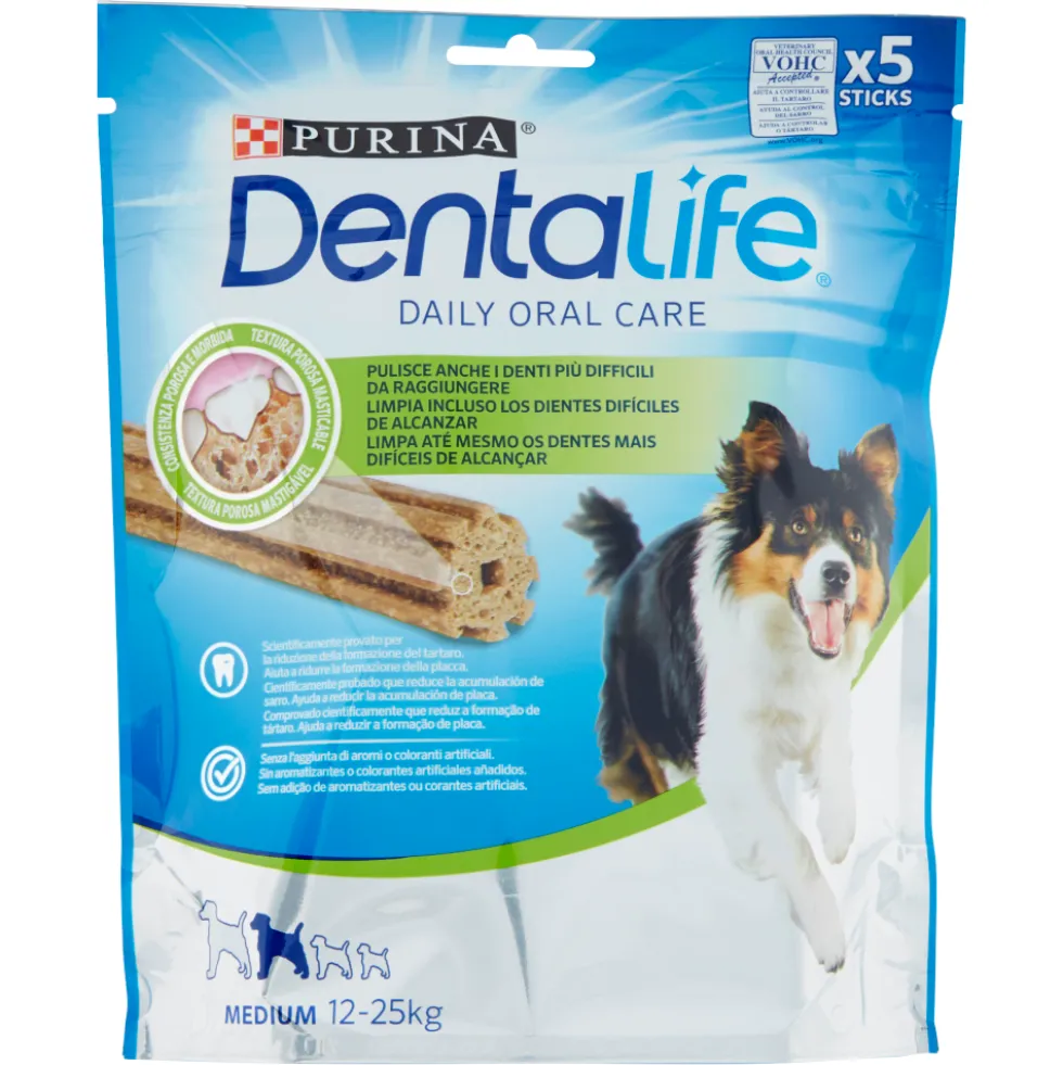 Purina Dentalife Cane Snack per l'Igiene Orale Taglia Medium 5 Stick 115 g