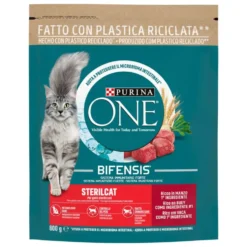 Purina One Bifensis Crocchette Sterilcat Ricco in Manzo e Frumento 800 g