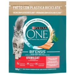 Purina One Bifensis Gatto Crocchette Sterilcat Ricco in Salmone e Frumento, con Tonno 800 g