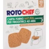 Rotochef Carta Forno Natural per Friggitrice ad Aria 20 Pezzi
