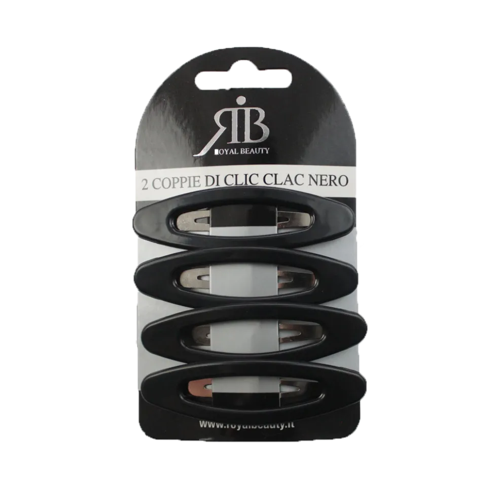 Royal Beauty Clic Clac 2 Coppie Nero