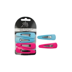 Royal Beauty Clic Clac 2 Coppie Rosa e Azzurro