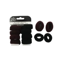 Royal Beauty Elastici Spugna Marrone e Nero 8 Pz