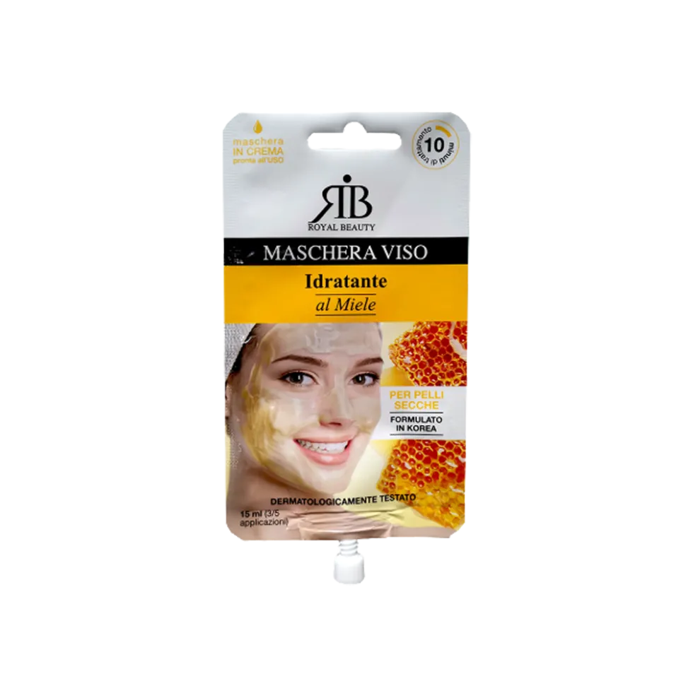 Royal Beauty Maschera Viso Monodose Miele 15 ml