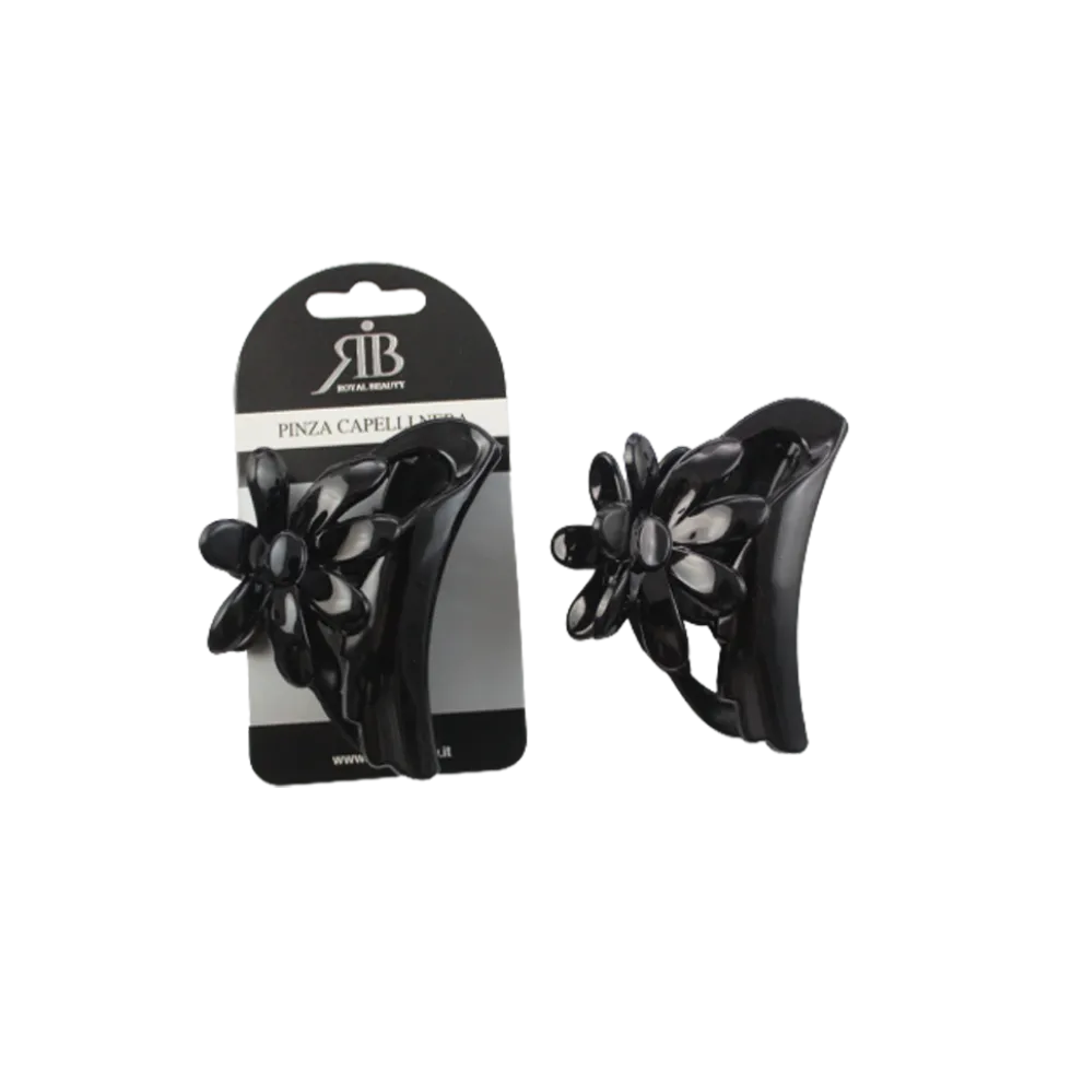 Royal Beauty Pinza Capelli Fiore Nera