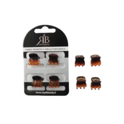 Royal Beauty Pinze Capelli Mini Tartaruga 4 Pz
