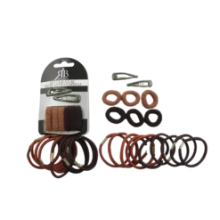 Royal Beauty Set Accessori Capelli Assortiti Marroni 18 Pezzi
