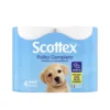 Scottex Carta Igienica Pulito Completo Confezione da 4 Rotoli